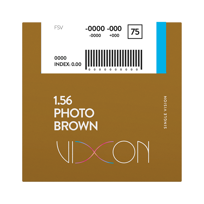 Vixon 1.56 Foto Marrón Terminado Visión Simple 65 AR