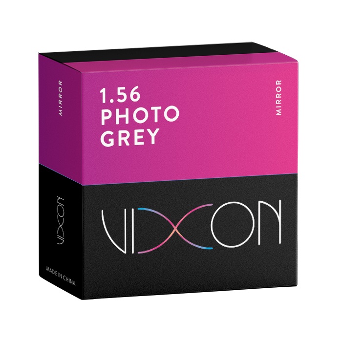 Vixon 1.56 Foto Gris Semiterminado Visión Simple 70 Mirror Silver