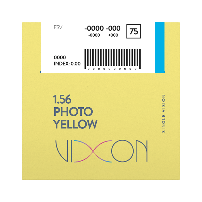 Vixon 1.56 Foto Amarillo Terminado Visión Simple 70 AR