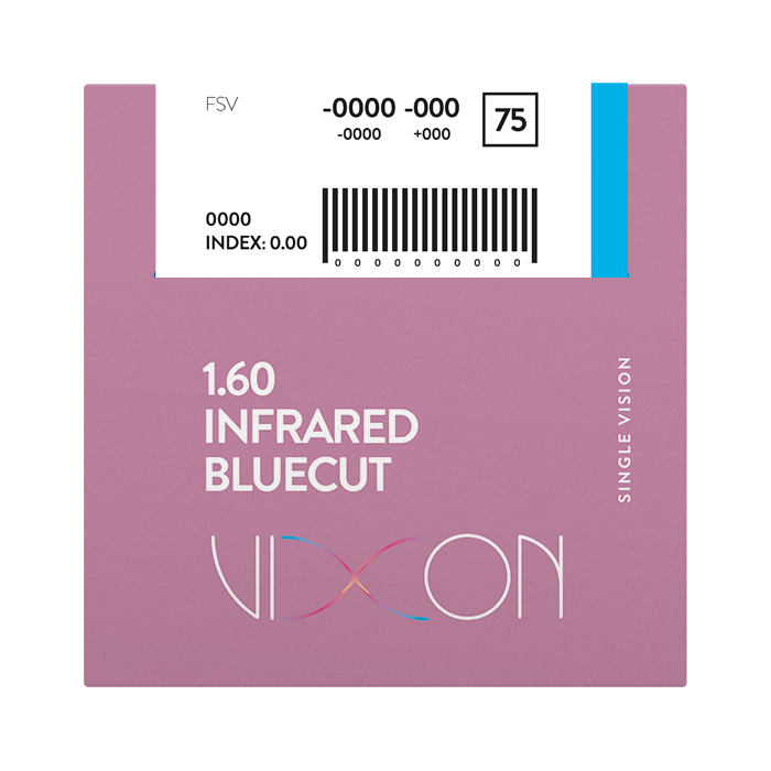 Vixon 1.60 Bluecut INFRARED Terminado Visión Simple 75 AR