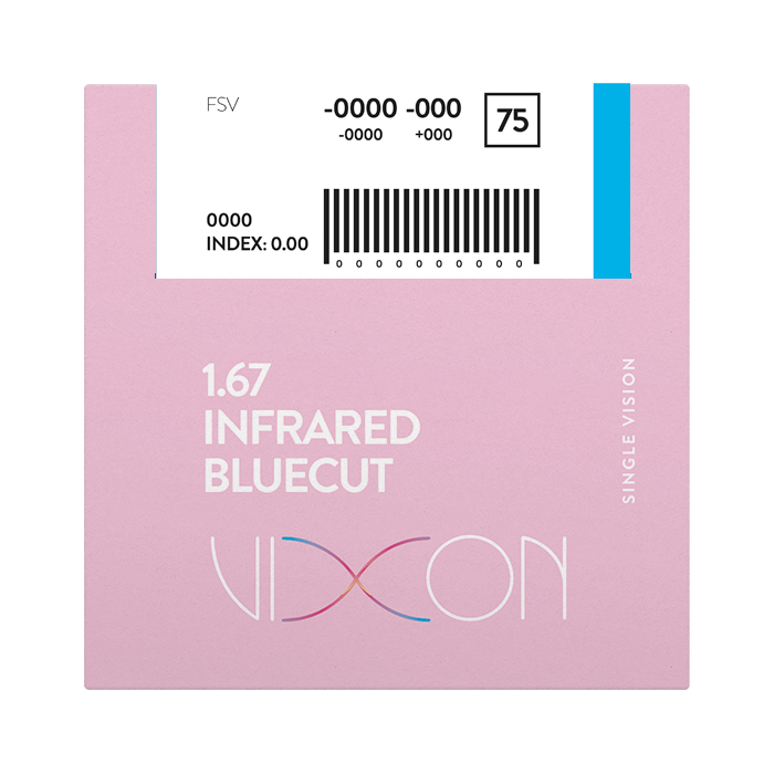 Vixon 1.67 Bluecut INFRARED Terminado Visión Simple 75 AR