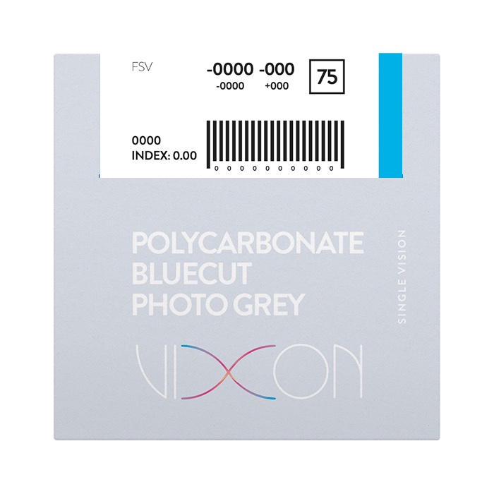 POLICARBONATO BLUECUT FOTOCROMATICO GRIS SPIN TERMINADO VISION SIMPLE